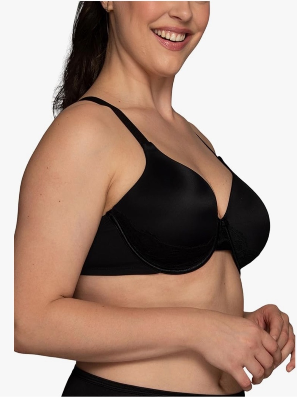NWOT Vanity Fair Black Full Coverage Underwire T-Shirt Bra